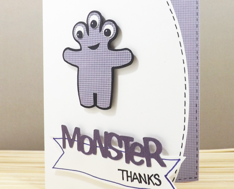 Monster Thank-You Card by Fairy Cardmaker, Greeting Cards