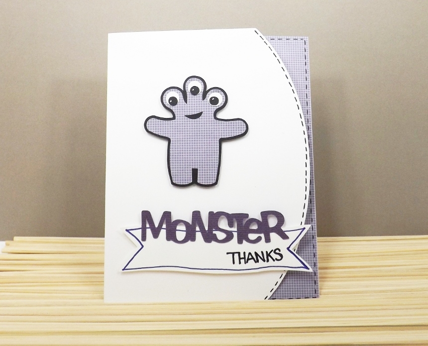 Monster Thank-You Card by Fairy Cardmaker, Greeting Cards