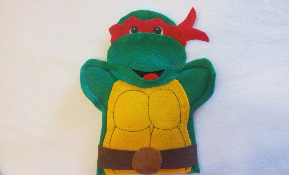 Ninja Turtles felt hand Puppets by puppetmaker, Puppets