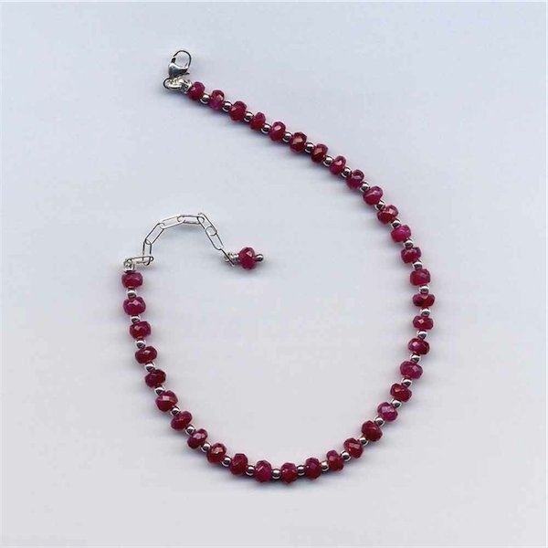 Ruby and Sterling Silver Bracelet