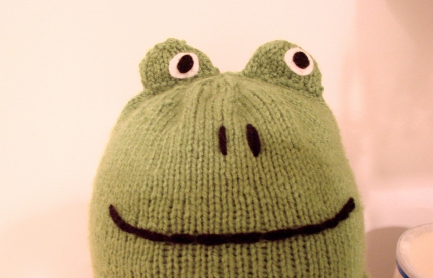 Fabulous Knitted Kids Frog Hat by AngryChickenKnits, Hats
