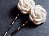 Ladyfingers - Rose Bobby Pins (Set of 2)