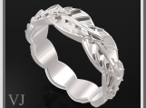 925 Sterling Silver Leaf Woman Wedding Ring