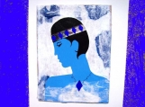 Blue Woman original mixed media