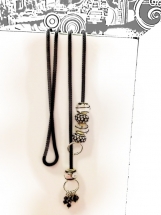Silver/Black "Pandora" Necklace