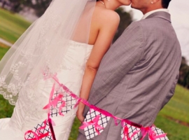 Wedding 'Thank You' Word Ribbon Banner: DIY tutorial, courtesy of Bluebird Photography